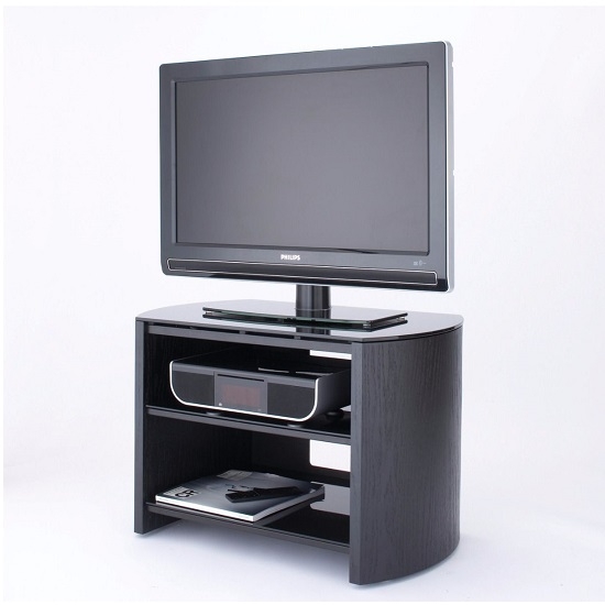 Finewoods Small Wooden Tv Stand In Black Oak