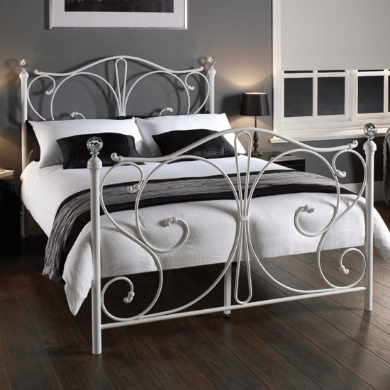 Florence Metal Double Bed In White