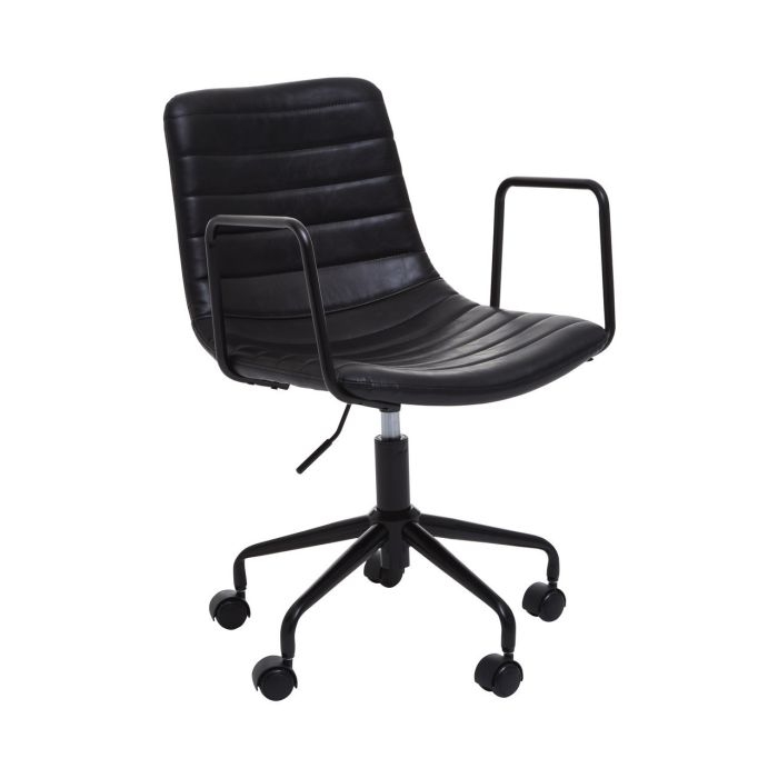 Forbes Faux Leather Home And Office Chair In Black