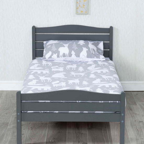 Foshan Wooden Single Bed In Grey