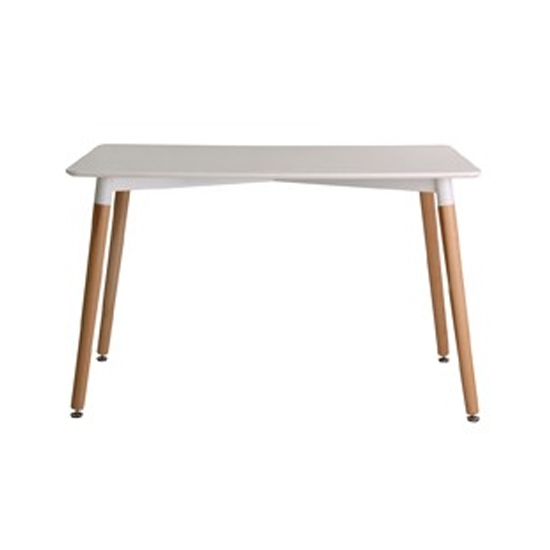 Fraser Wooden Dining Table In White