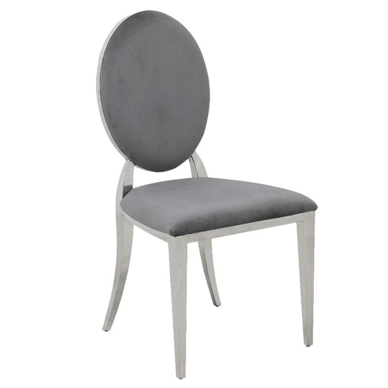 Hampton Velvet Upholstered Dining Chair In Dark Grey