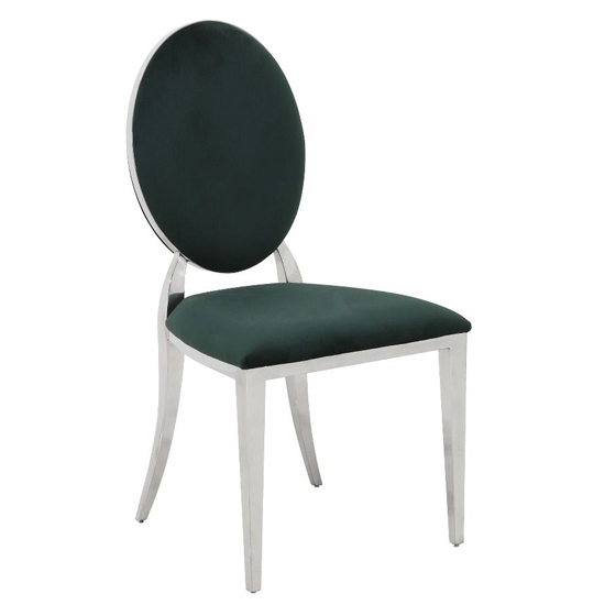 Hampton Velvet Upholstered Dining Chair In Green