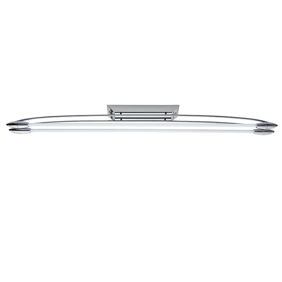 Harper Led 2 Lights Medium Flush Ceiling Light In Polished Chrome