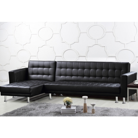Hawthorn Corner Multi Functional Pu And Pvc Sofa Bed In Brown