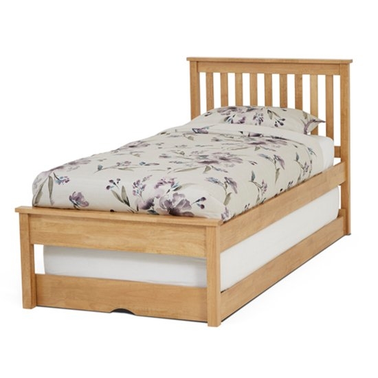 Heather Wooden Single Bed With Guest Bed In Honey Oak