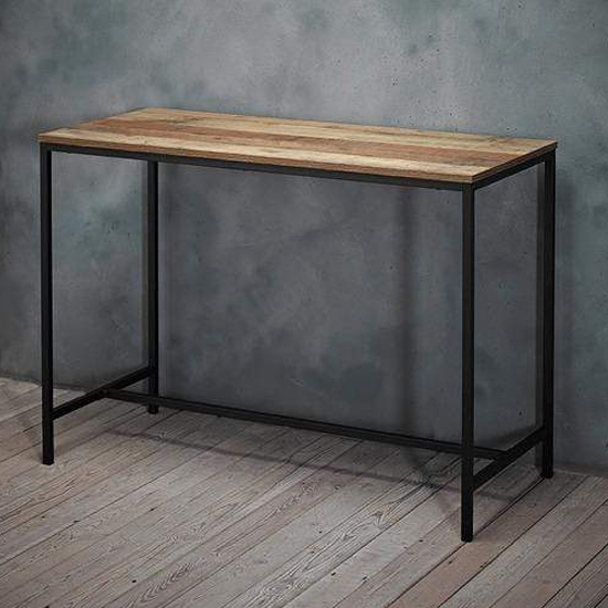 Hoxton Wooden Laptop Desk In Distressed Oak Effect