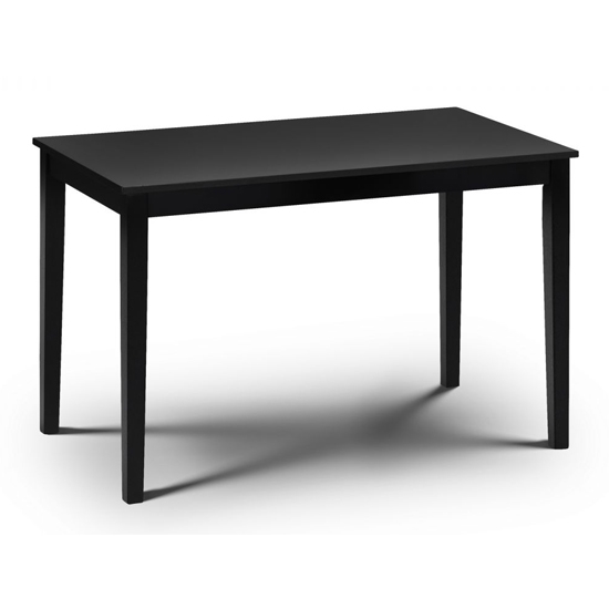 Hudson Wooden Dining Table In Black