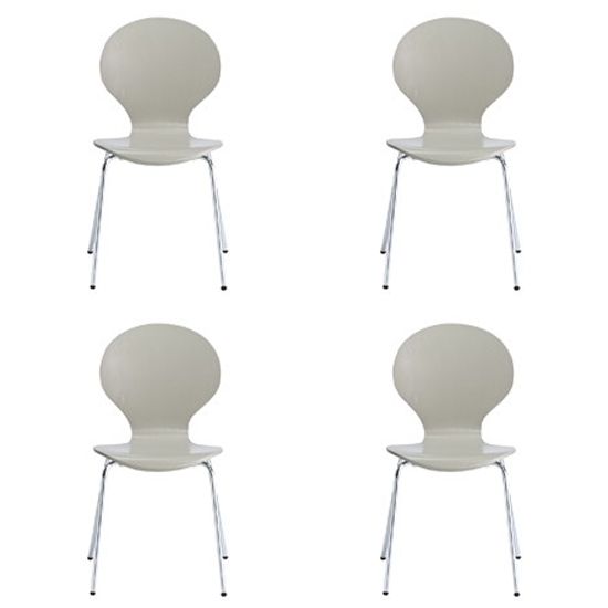Ibiza Set Of 4 Dining Chairs In Stone