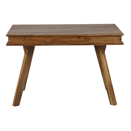 Jodhpur Small Wooden Dining Table In Natural Sheesham