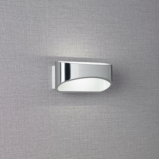 Johnson Led Wall Light In Polished Aluminium And Matt White