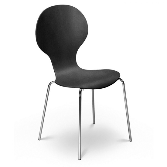 Keeler Wooden Dining Chair In Black