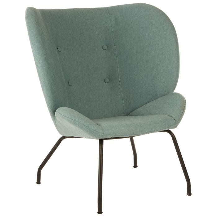 Kolding Fabric Upholstered Bedroom Chair In Green