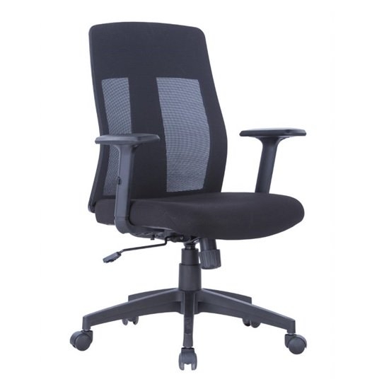 Laguna Mesh Back Fabric Seat Office Chair In Black
