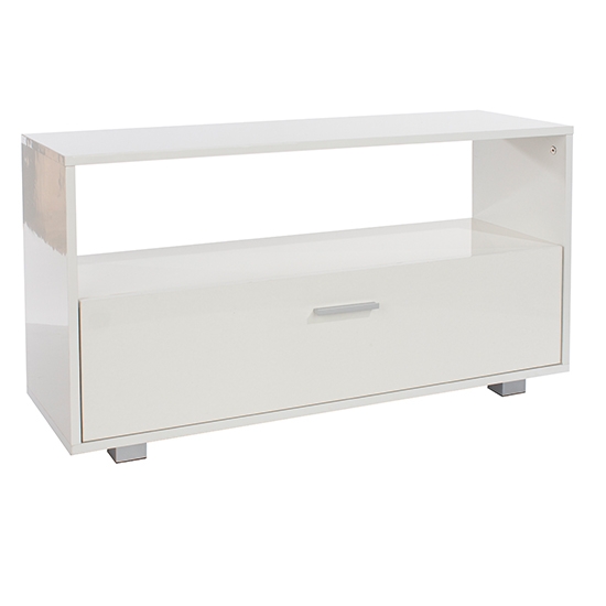 Lido Wooden Flatscreen Tv Stand In White High Gloss