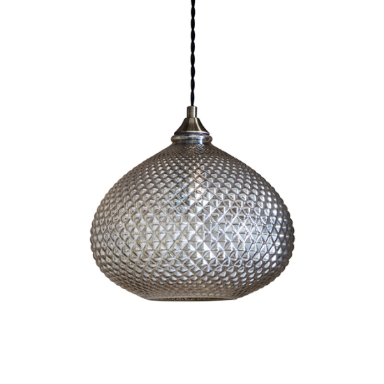 Livia Champagne Finish Glass Ceiling Pendant Light