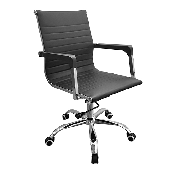 Loft Contour Back Home Office Chair With Black Faux Leather