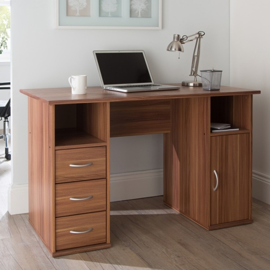 Maryland Wooden Computer Desk In Walnut Effect