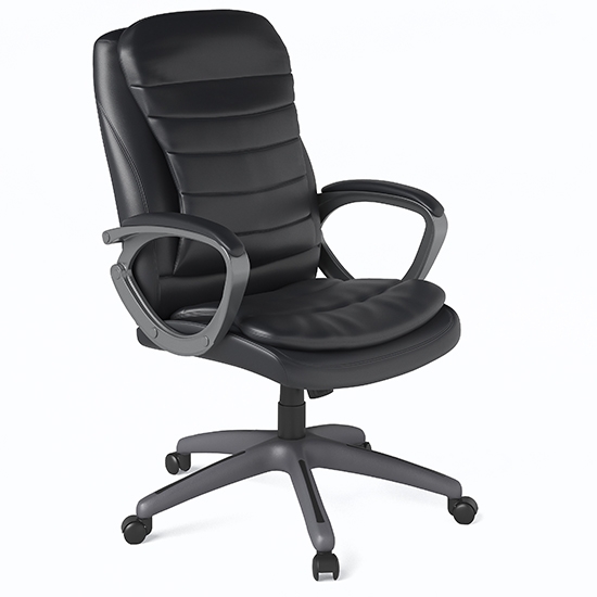 Mayfield Faux Leather Home And Office Chair In Black