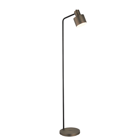 Mayfield Metal Task Floor Lamp In Dark Bronze And Matt Black