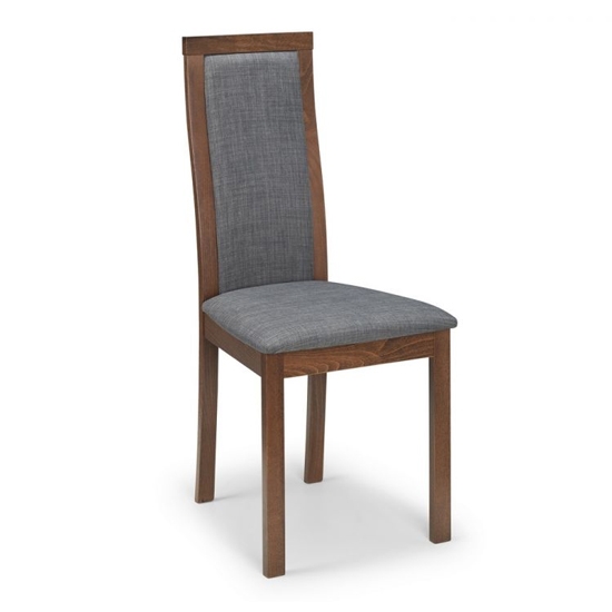 Melrose Linen Dining Chair In Grey