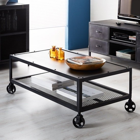 Metalica Metal Coffee Table In Black