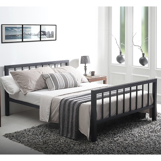 Metro Metal Single Bed In Black