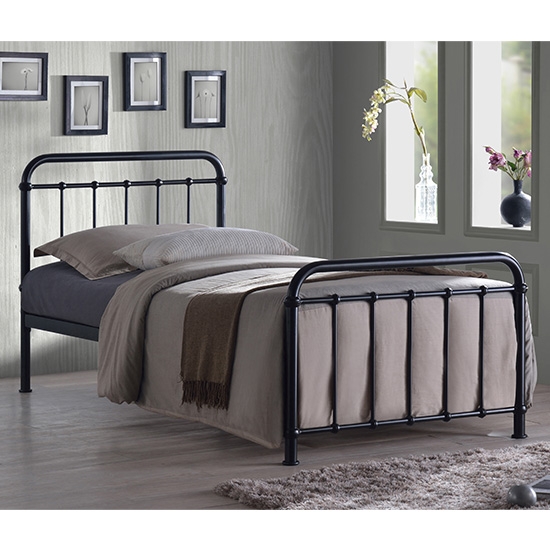 Miami Metal Single Bed In Black