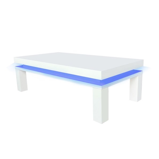Milano Led Wooden Coffee Table In White High Gloss