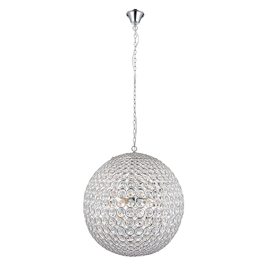 Miley Clear Crystal 4 Lights Ceiling Pendant Light In Chrome