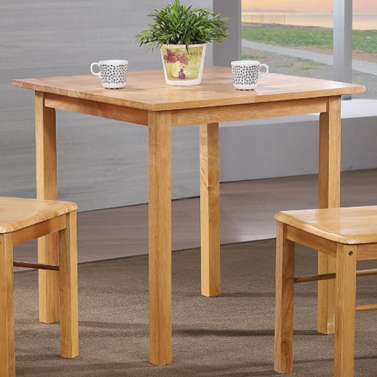 New York Wooden Small Dining Table In Natural