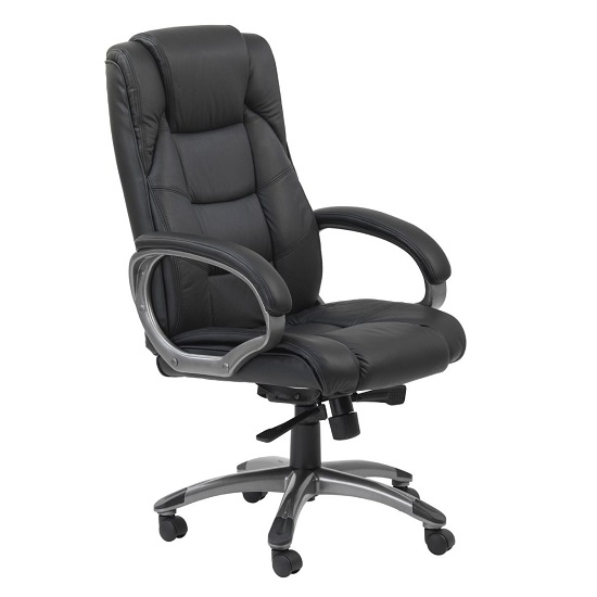 Northland High Back Soft Feel Leather Executive Office Chair In Black