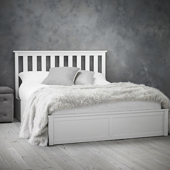 Oxford Wooden Double Bed In White