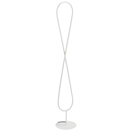 Paradox Led Floor Lamp In Matt White With White Acrylic Diffuser