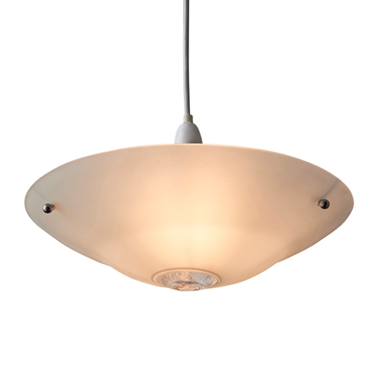Pisa Clear And Frosted Glass Ceiling Pendant Light In Chrome