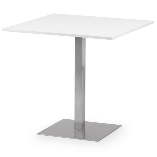 Pisa Square Wooden Dining Table In White