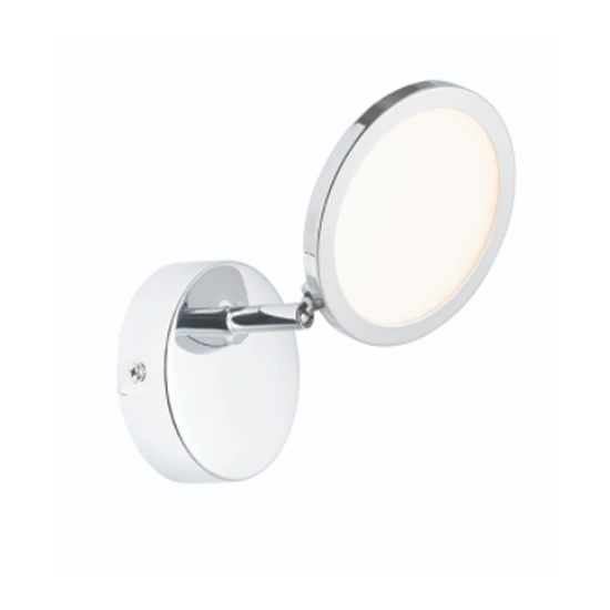 Pluto Led Single Plate Wall Light In Chrome