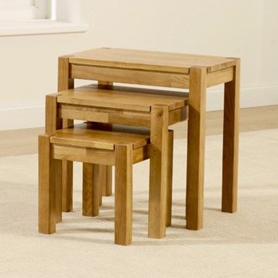 Promo Wooden Nest Of 3 Tables In Oak