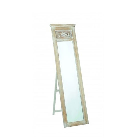 Provence Tall Bedroom Mirror In Weathered Oak Wooden Frame