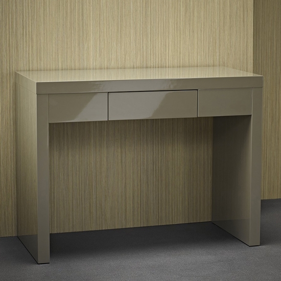 Puro Wooden Dressing Table In Stone High Gloss