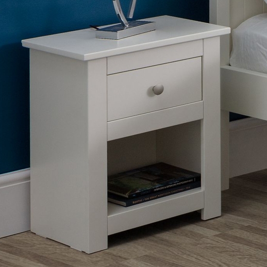 Radley Wooden 1 Drawer Bedside Cabinet In White
