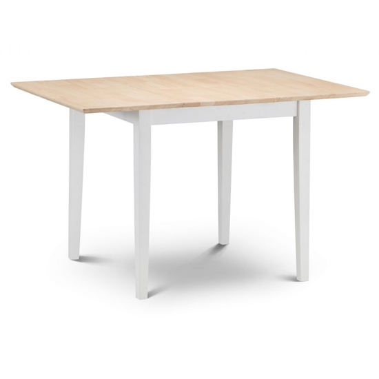 Rufford Extending Butterfly Leaf Wooden Dining Table In Natural And Ivory