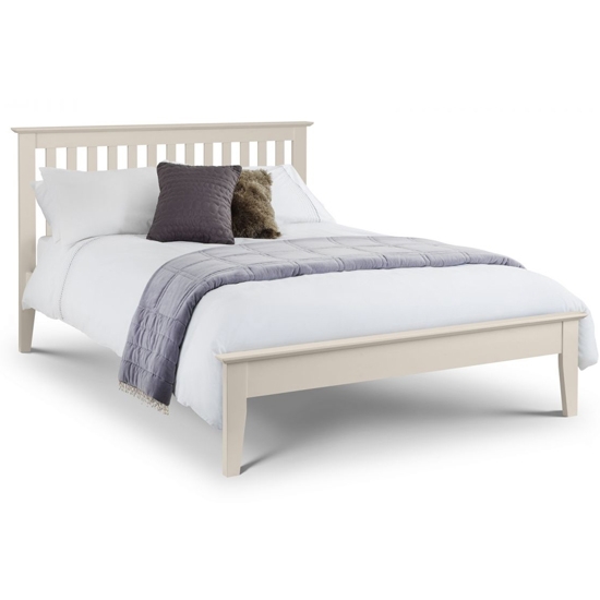 Salerno Shaker Wooden Double Bed In Ivory