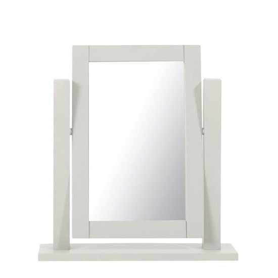 Sandringham Dressing Table Mirror In Grey Wooden Frame