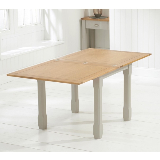 Sandringham Flip Top Dining Table In Oak And Grey
