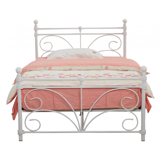 Separo Metal Double Bed In White