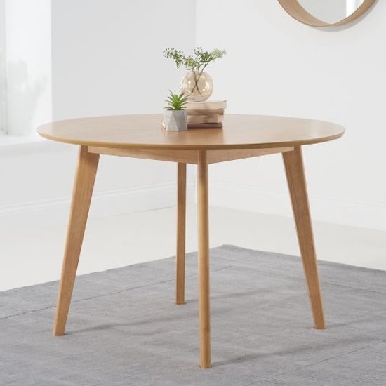 Seth Round Wooden Dining Table In Oak