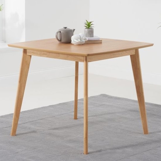Seth Square Wooden Dining Table In Oak