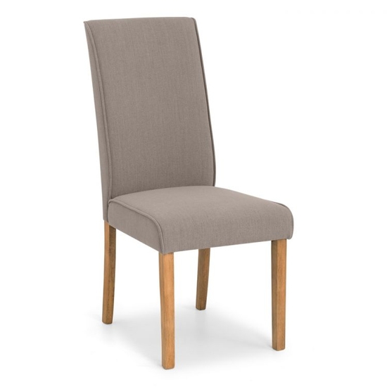 Seville Linen Fabric Dining Chair In Taupe