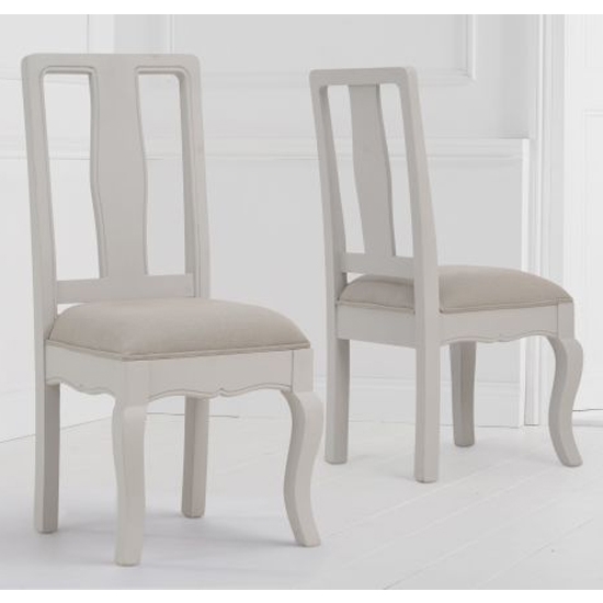 Sienna Grey Solid Acacia Dining Chairs In Pair
